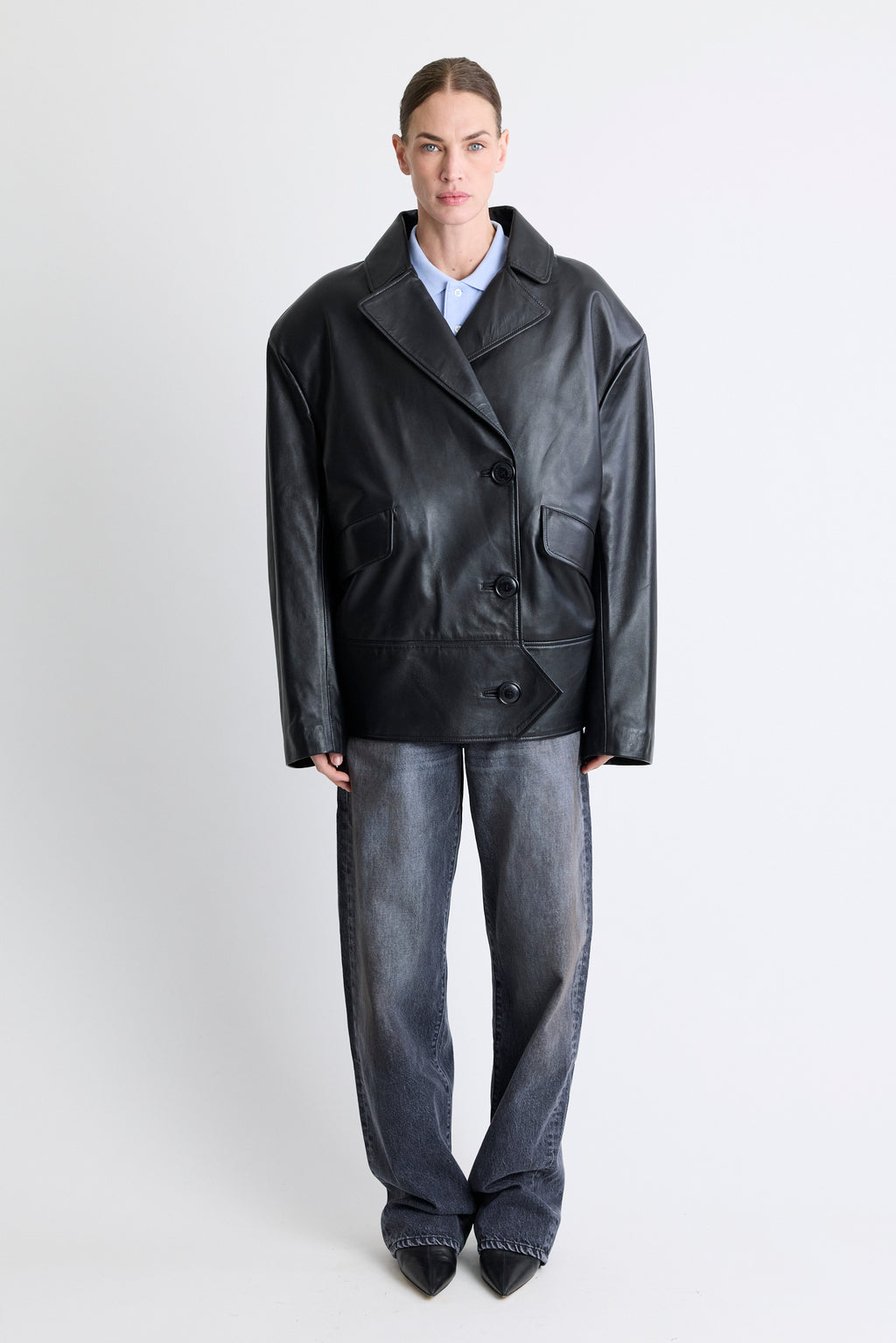 Leather Overcoat