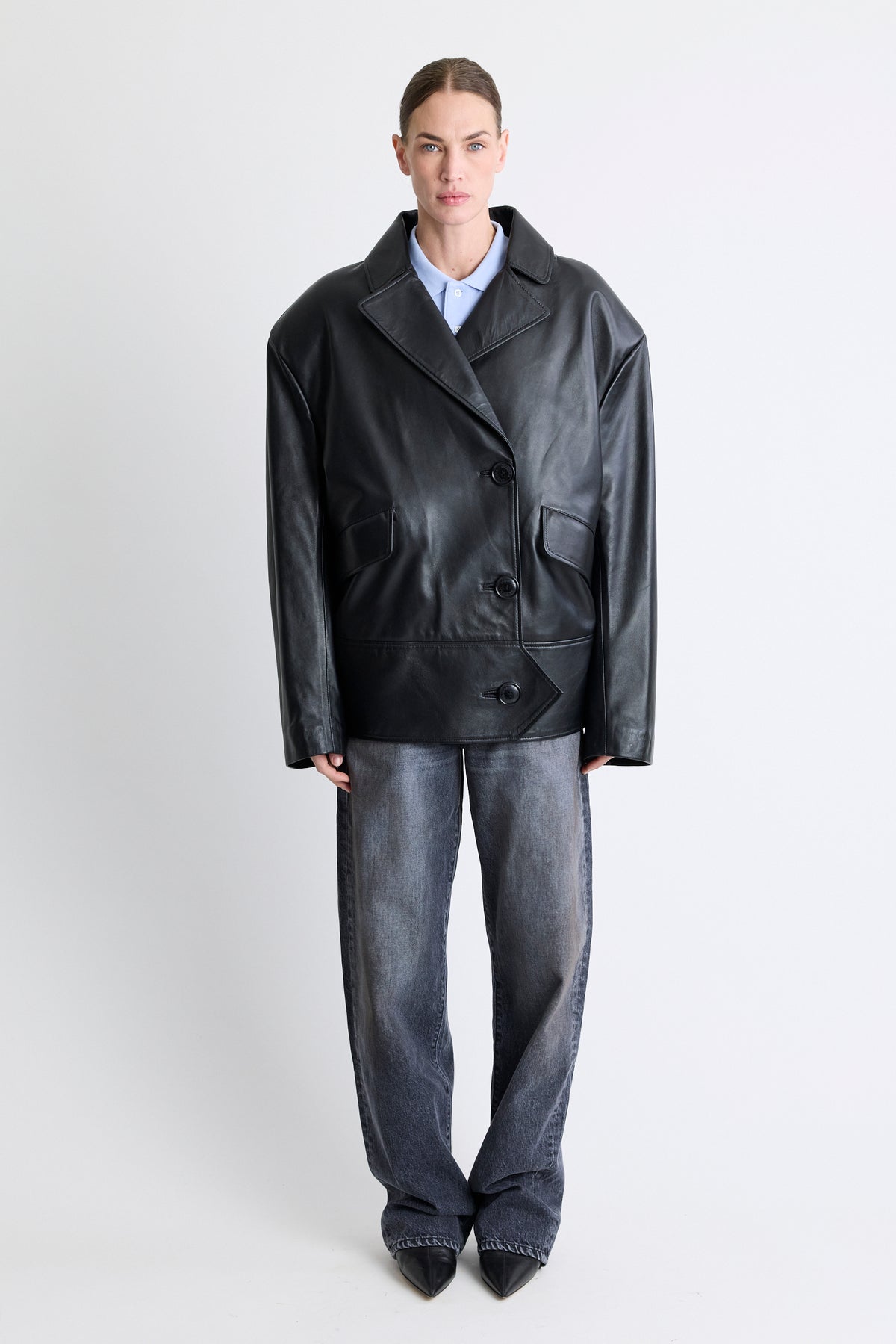 Leather Overcoat