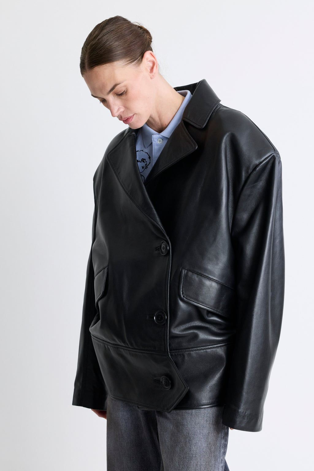 Leather Overcoat