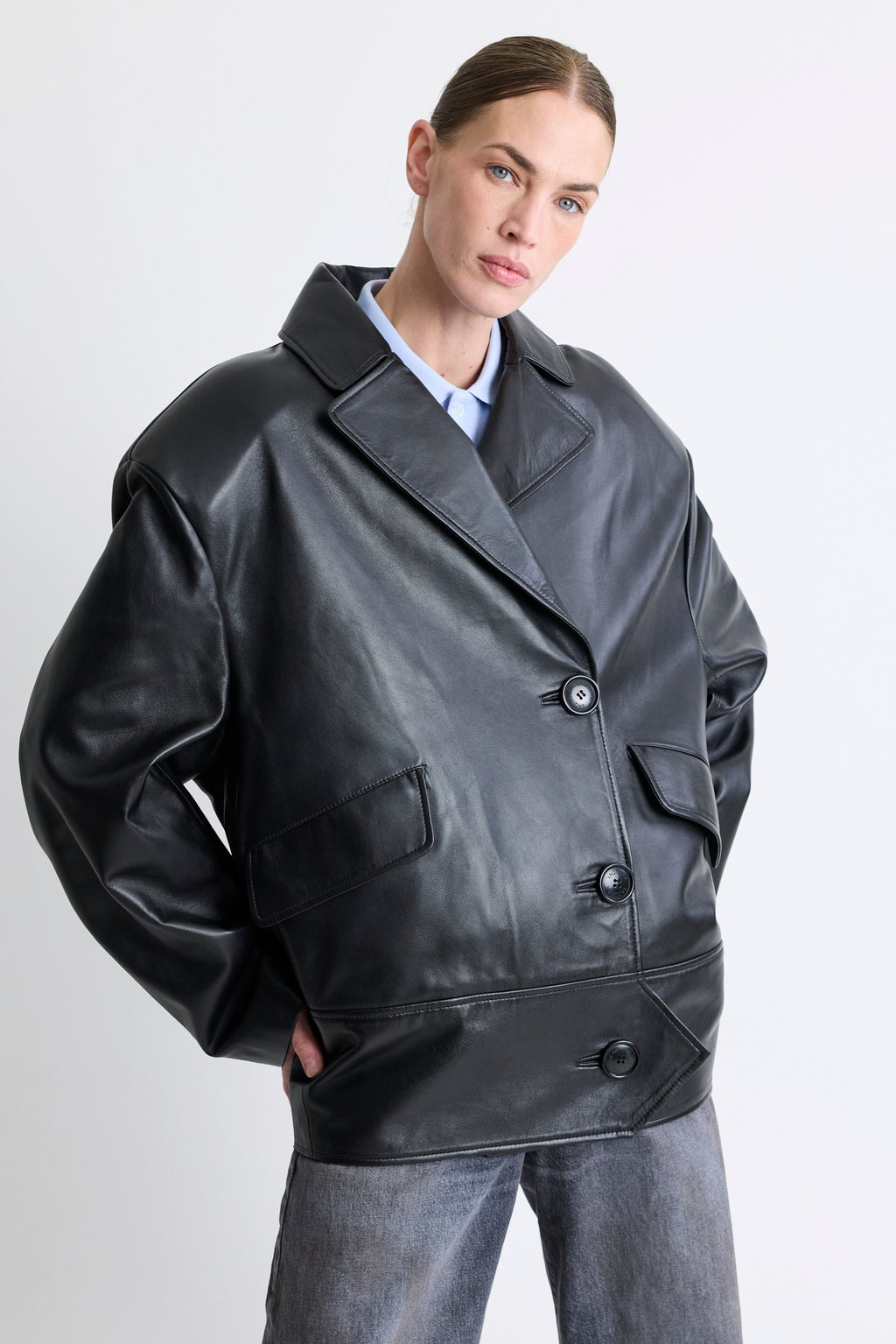 Leather Overcoat
