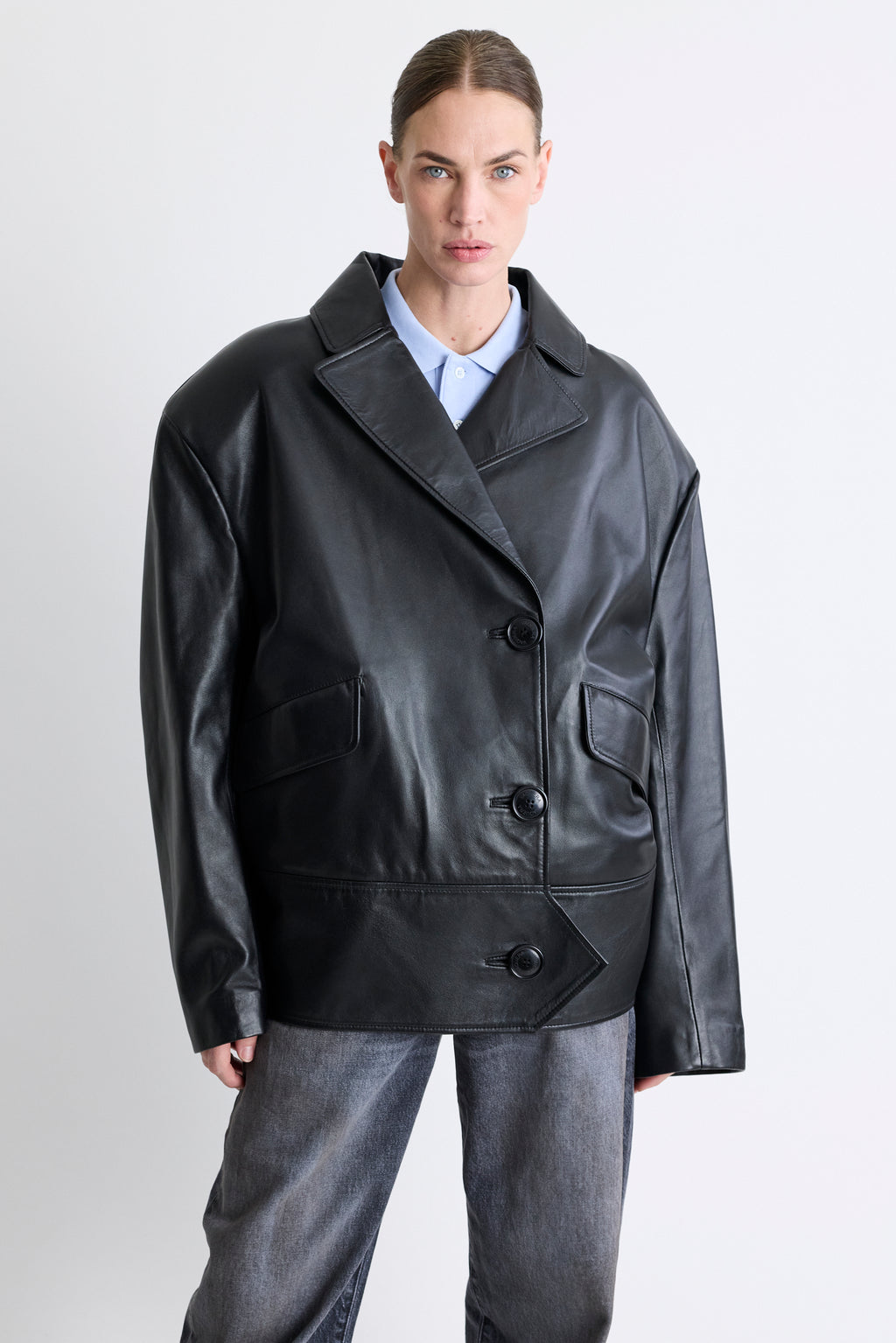 Leather Overcoat
