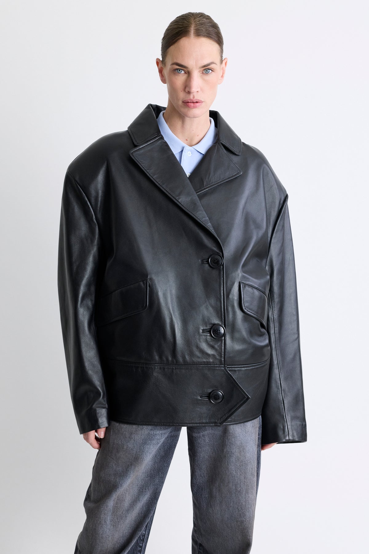 Leather Overcoat