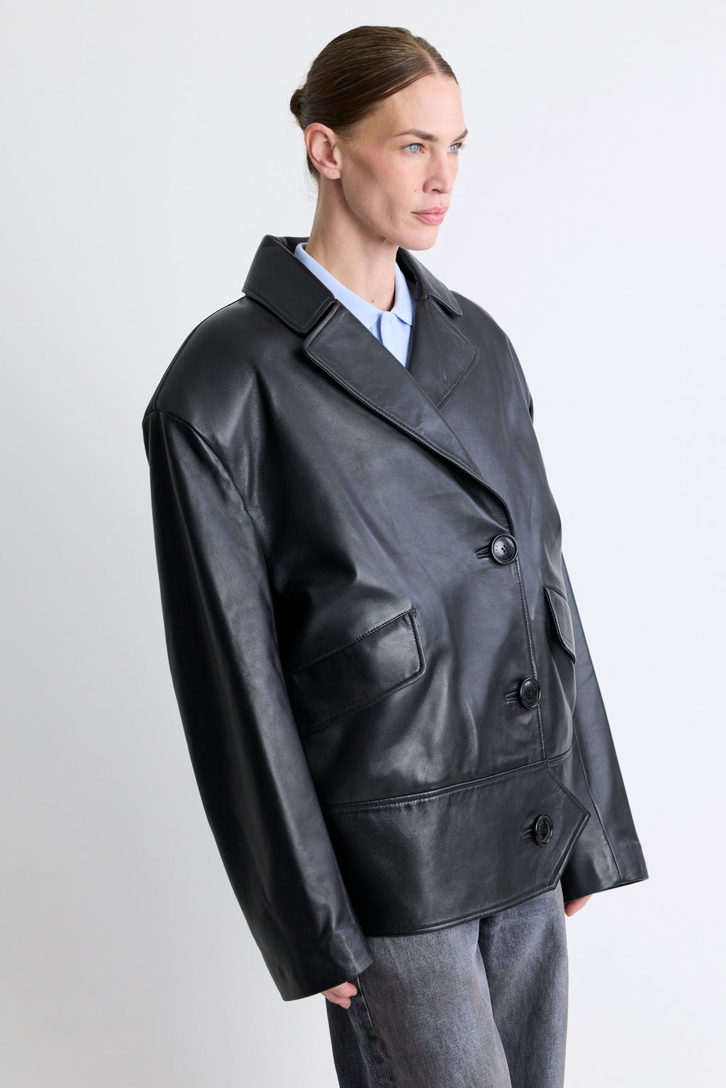 Leather Overcoat