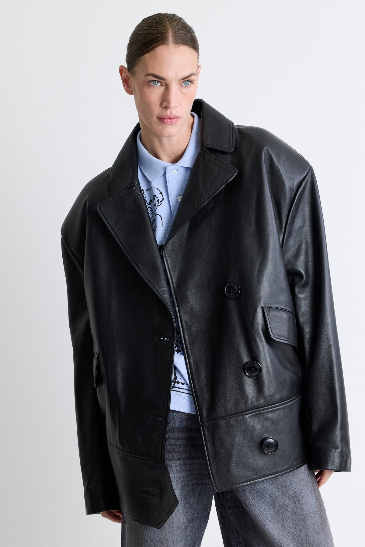 Leather Overcoat
