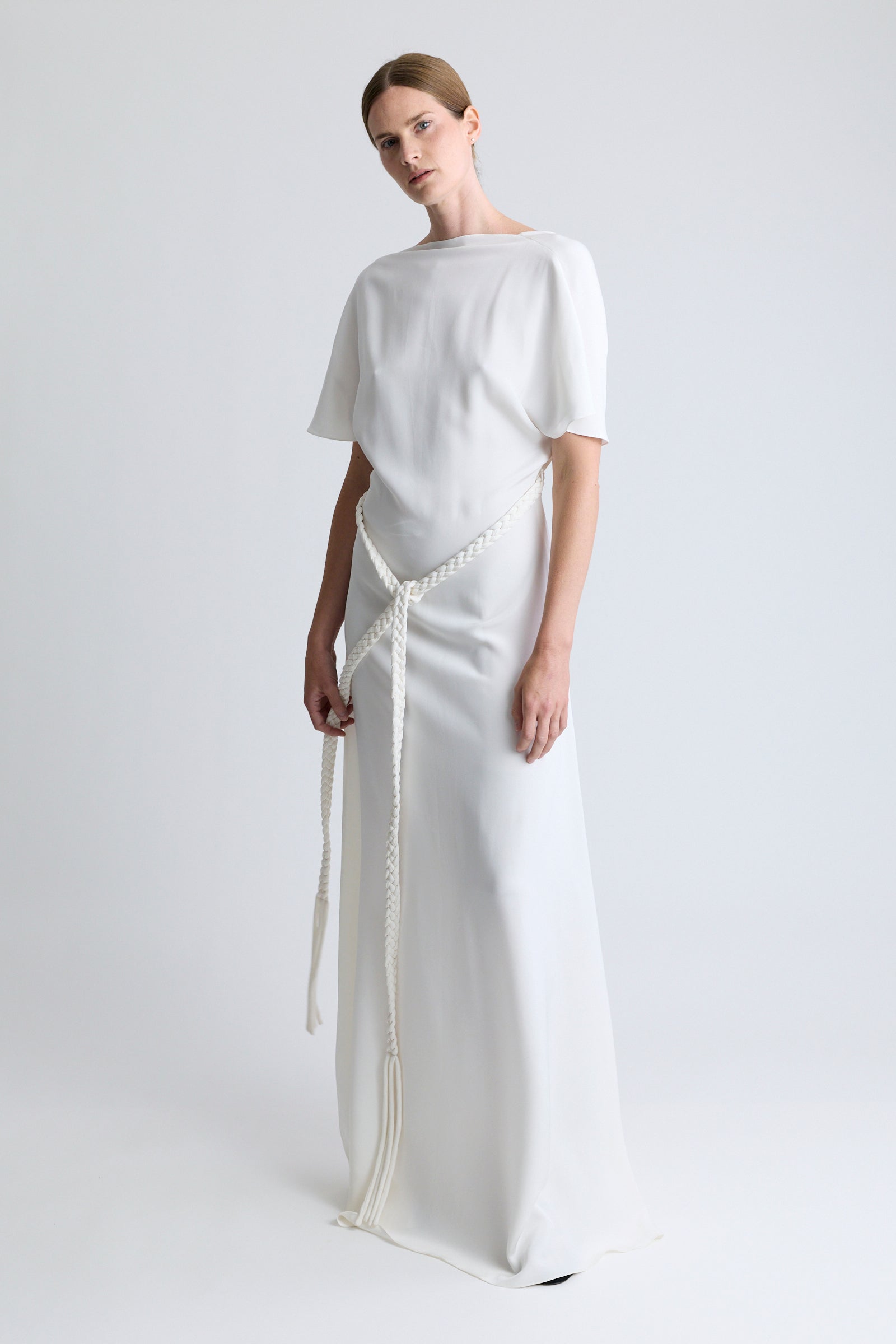 Christian Dior Open Back Dress with Braided Belt