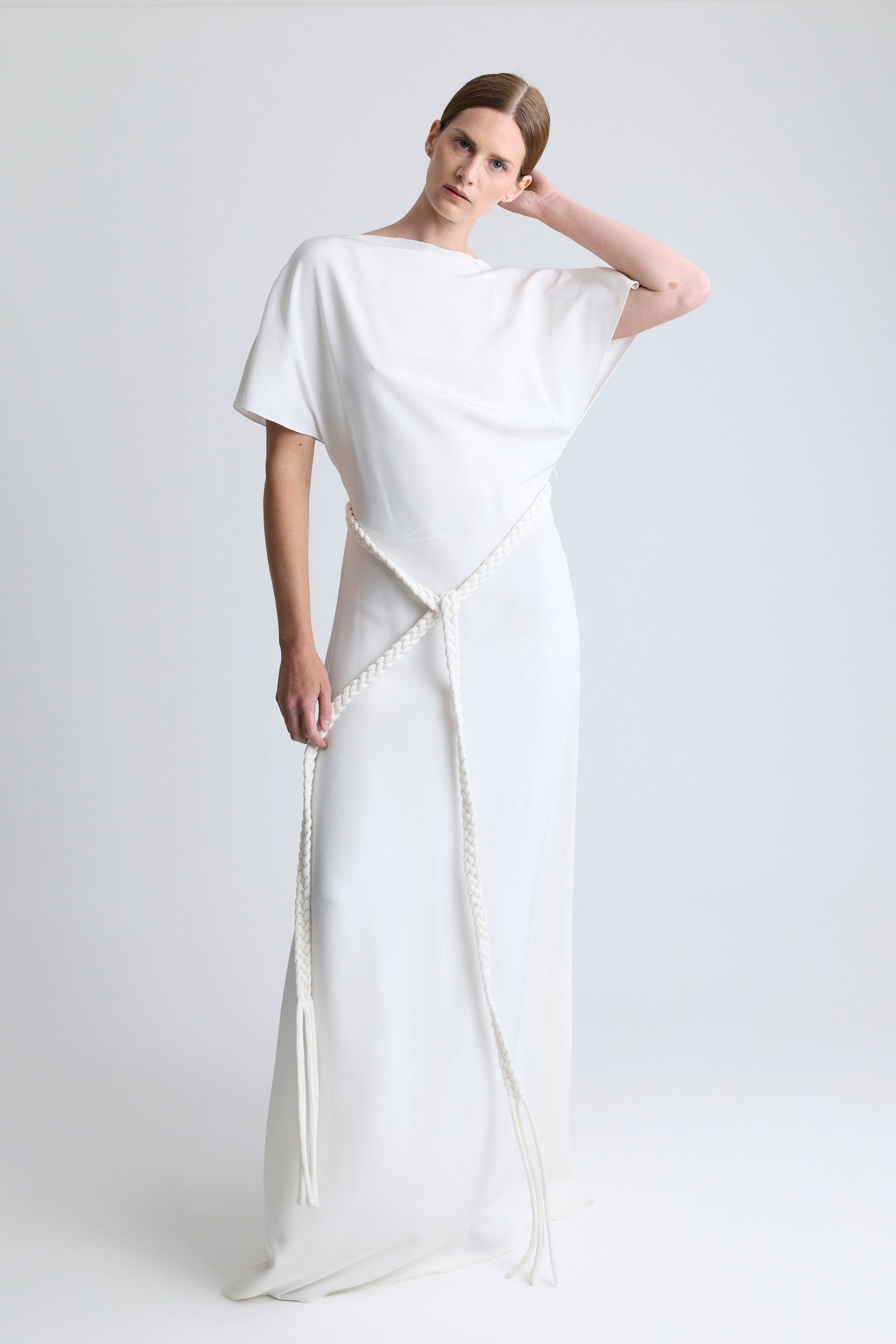 Christian Dior Open Back Dress with Braided Belt