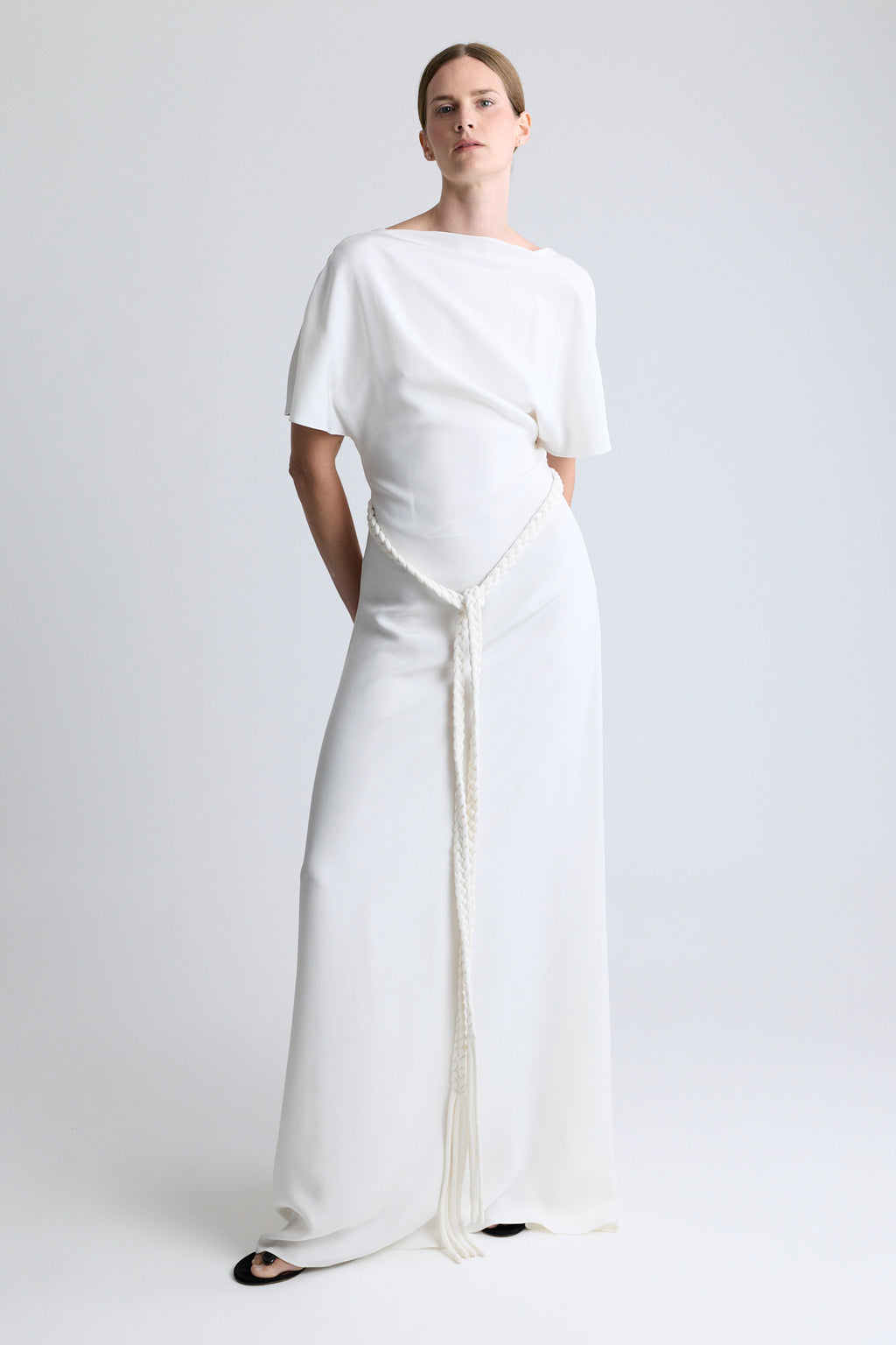 Christian Dior Open Back Dress with Braided Belt
