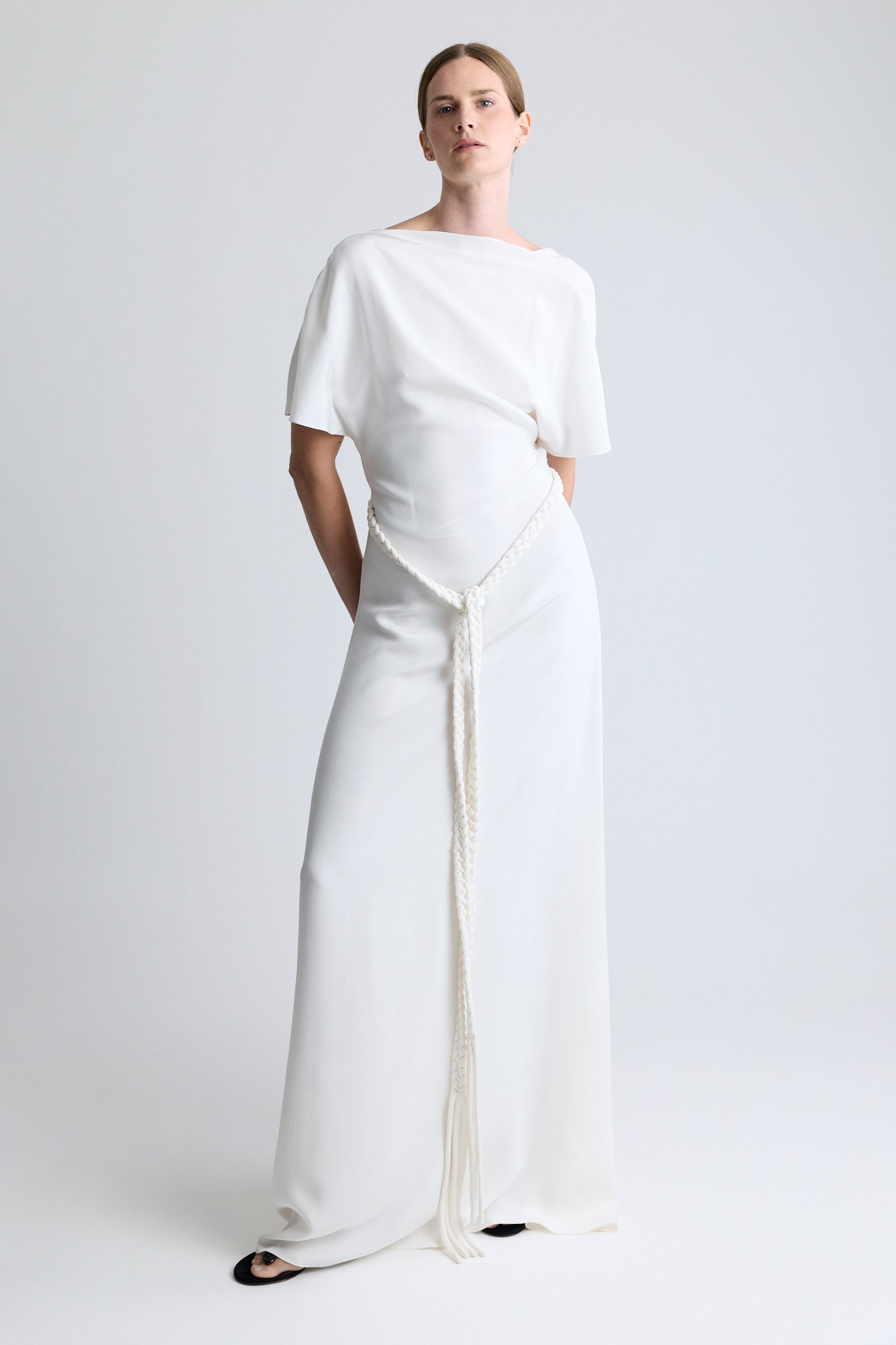 Christian Dior Open Back Dress with Braided Belt