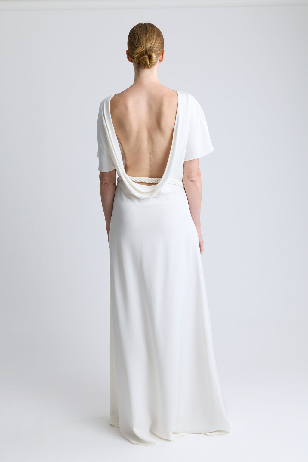 Christian Dior Open Back Dress with Braided Belt