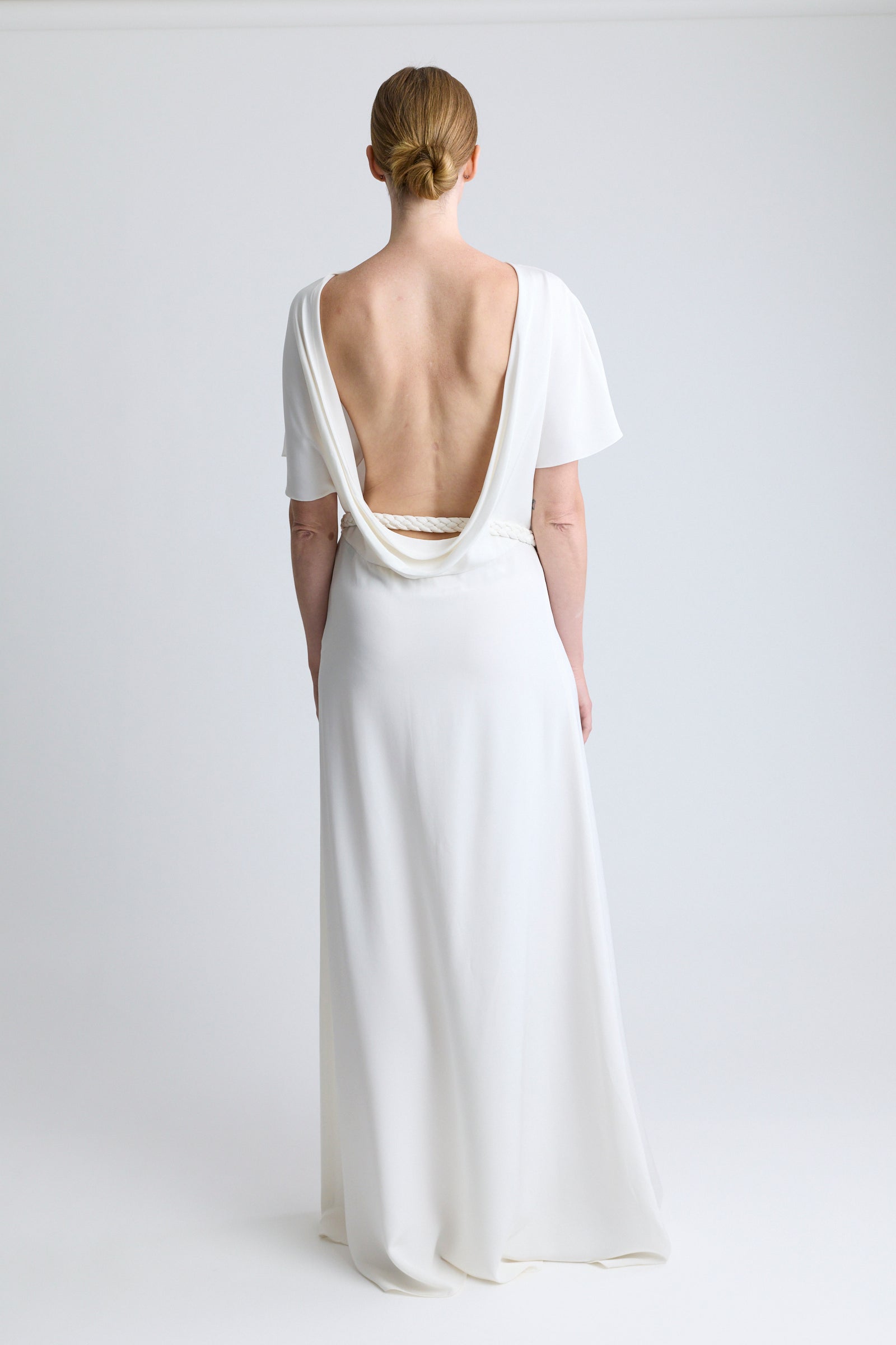 Christian Dior Open Back Dress with Braided Belt