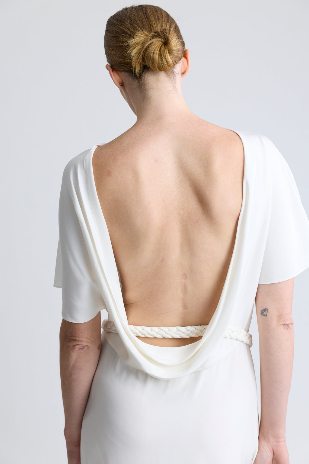 Christian Dior Open Back Dress with Braided Belt
