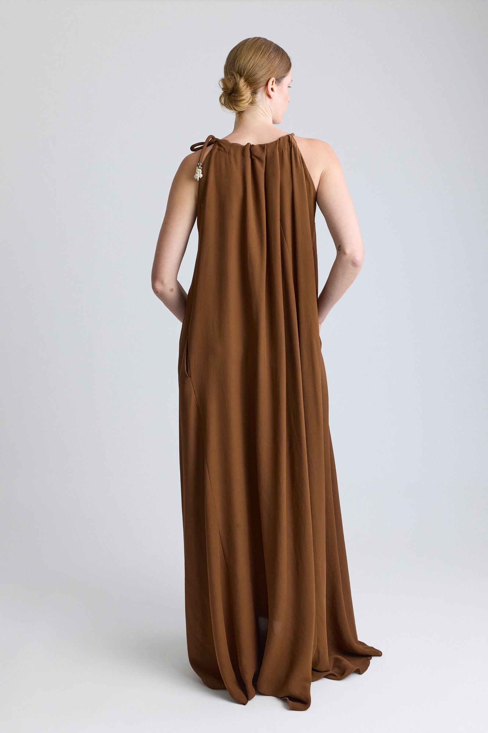 Lanvin Crepe Maxi Dress with Pearls, FW 2011