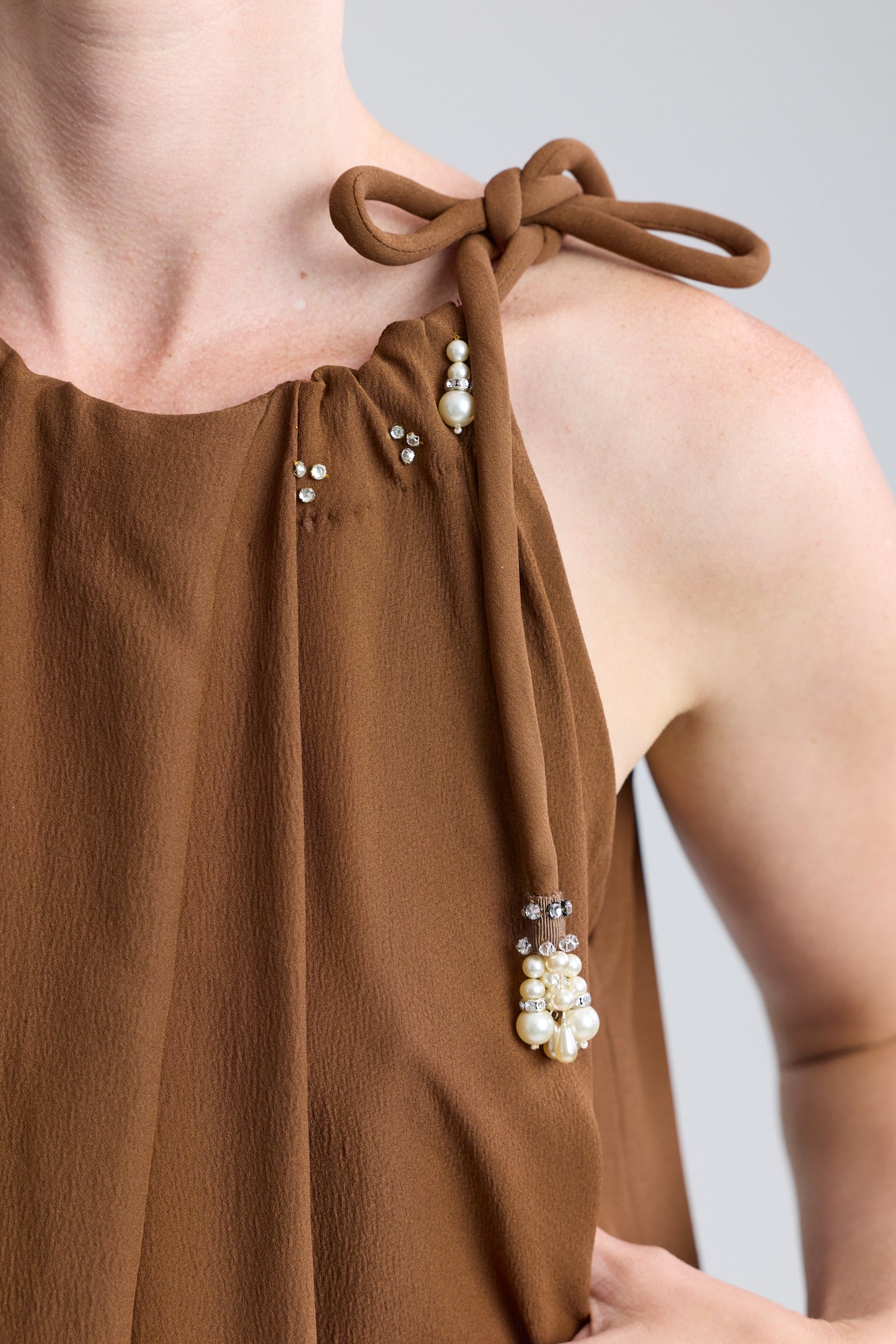 Lanvin Crepe Maxi Dress with Pearls, FW 2011