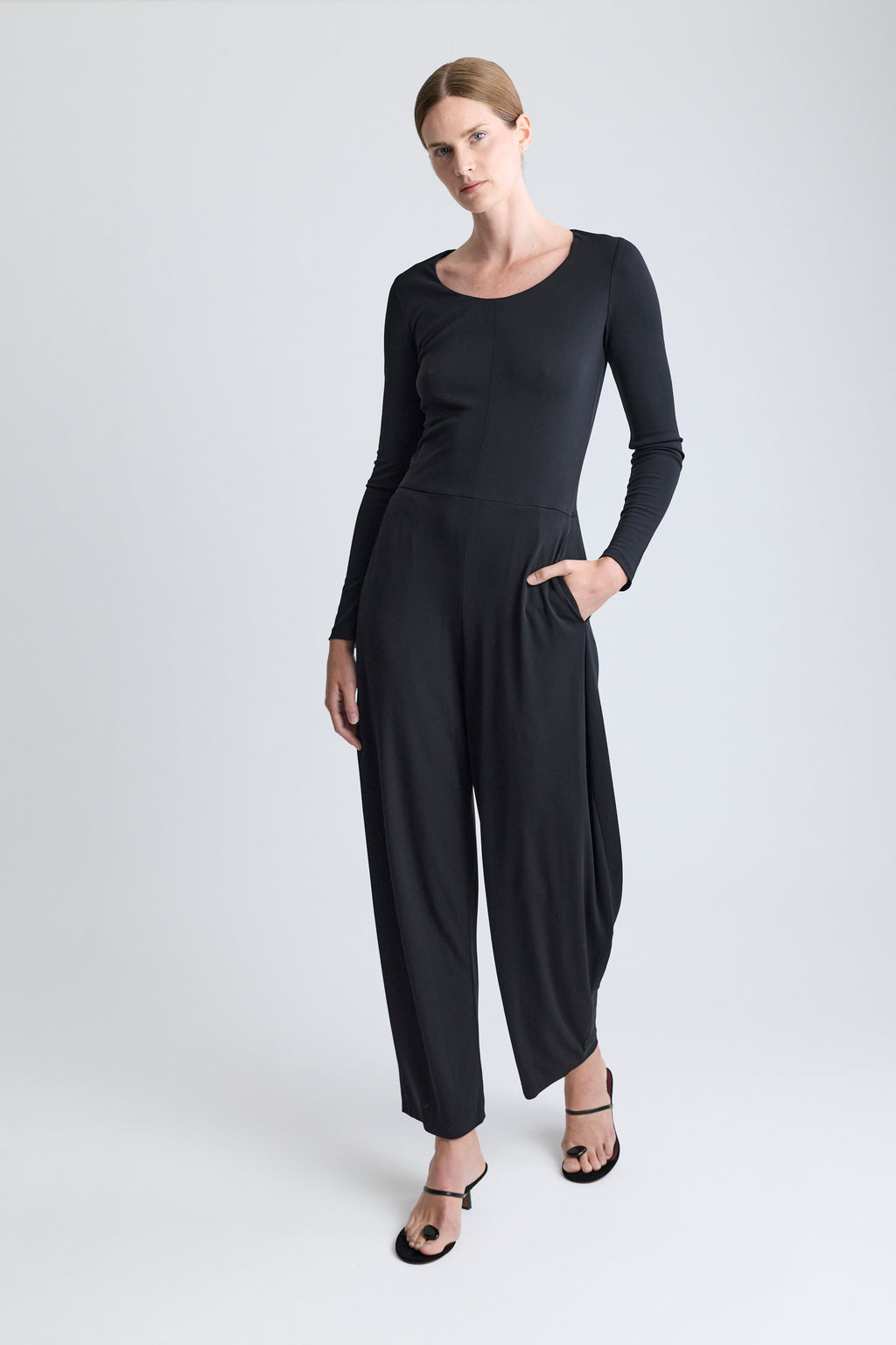 Yves Saint Laurent Black Viscose Jumpsuit