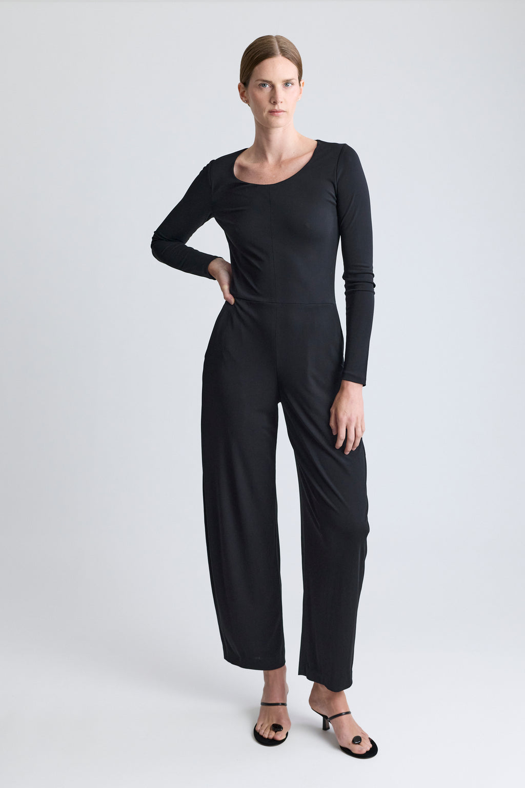 Yves Saint Laurent Black Viscose Jumpsuit