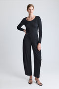 Yves Saint Laurent Black Viscose Jumpsuit