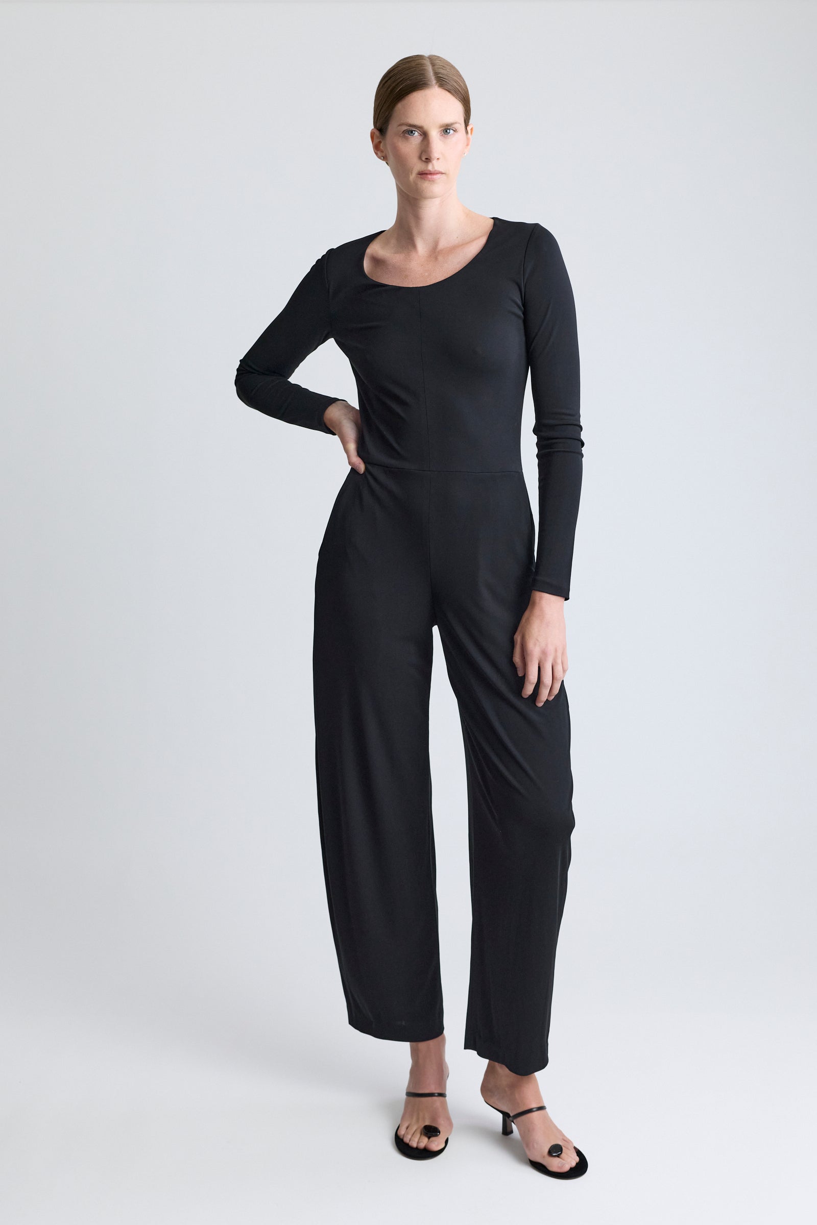 Yves Saint Laurent Black Viscose Jumpsuit