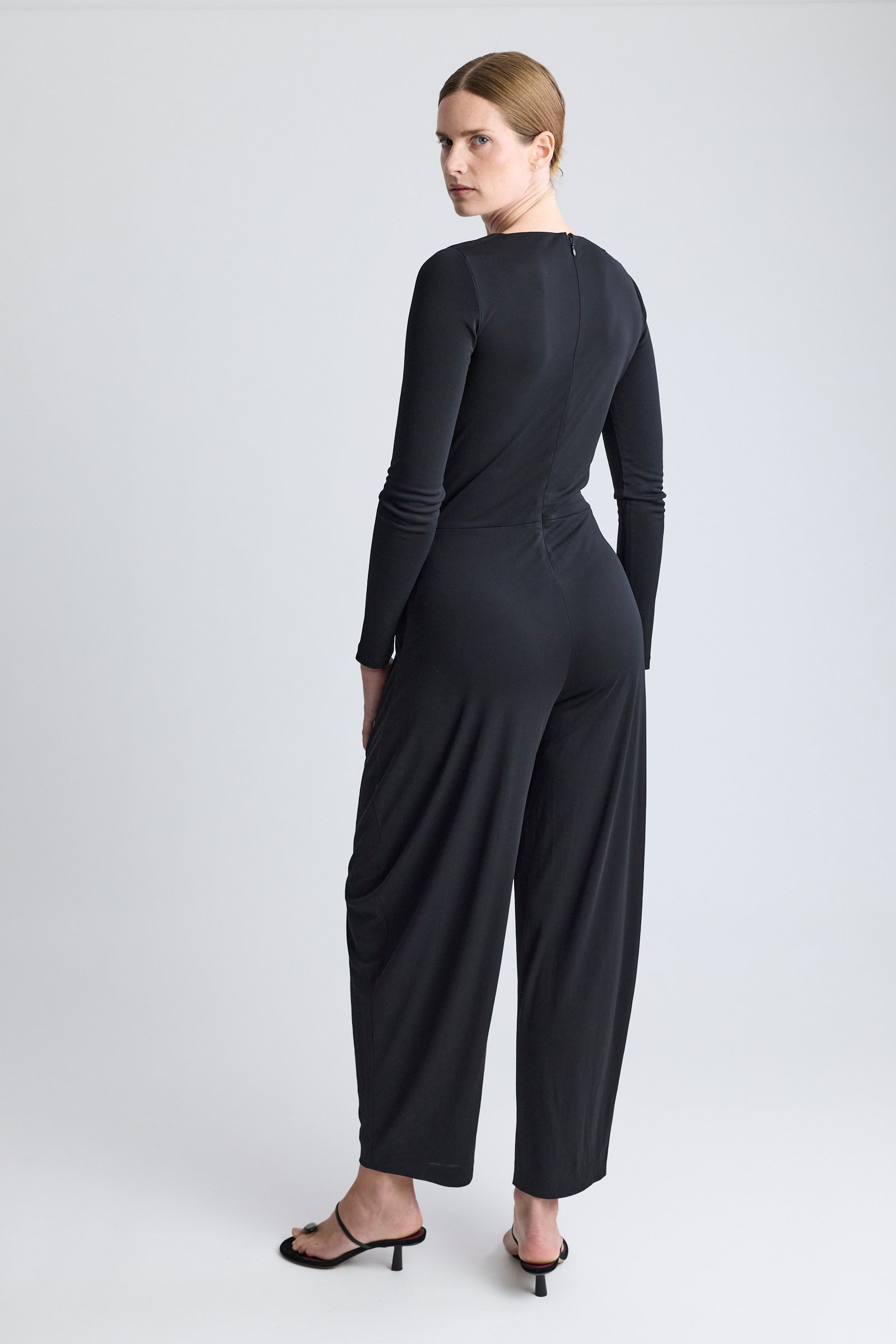 Yves Saint Laurent Black Viscose Jumpsuit