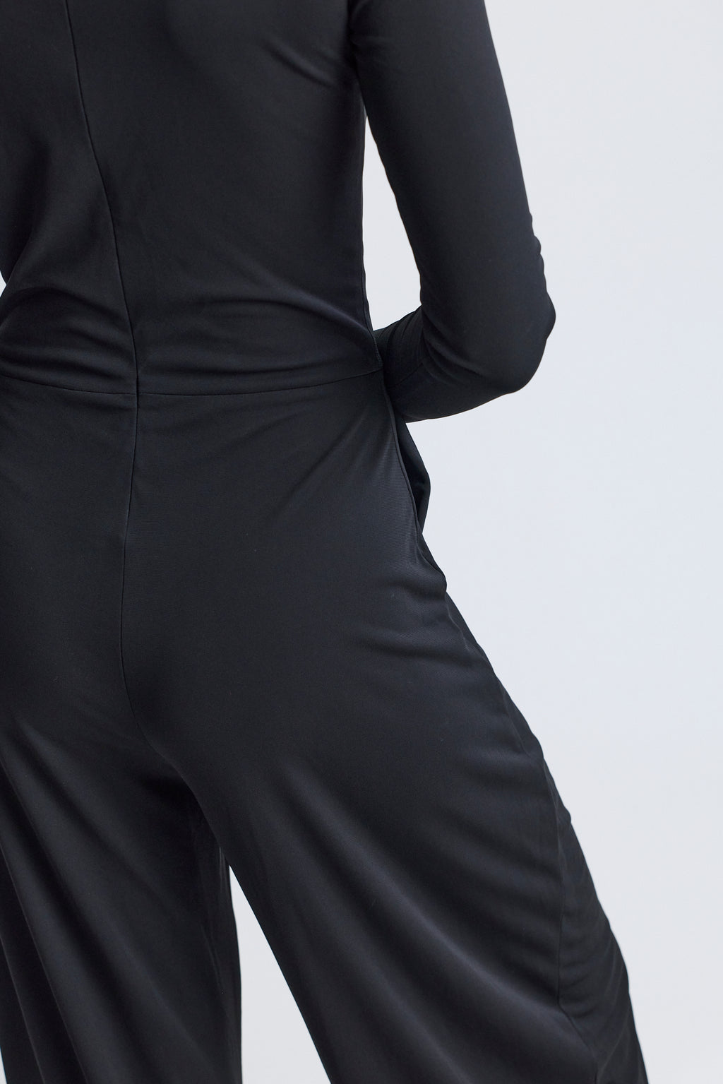 Yves Saint Laurent Black Viscose Jumpsuit