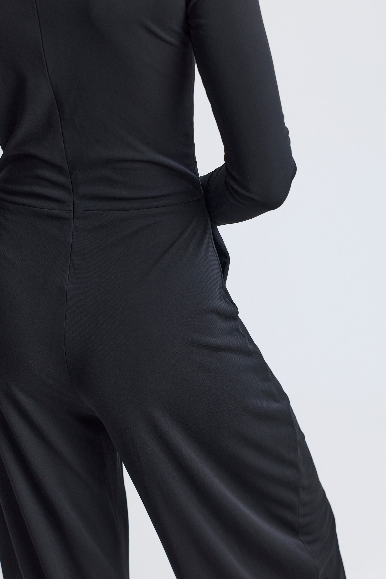 Yves Saint Laurent Black Viscose Jumpsuit