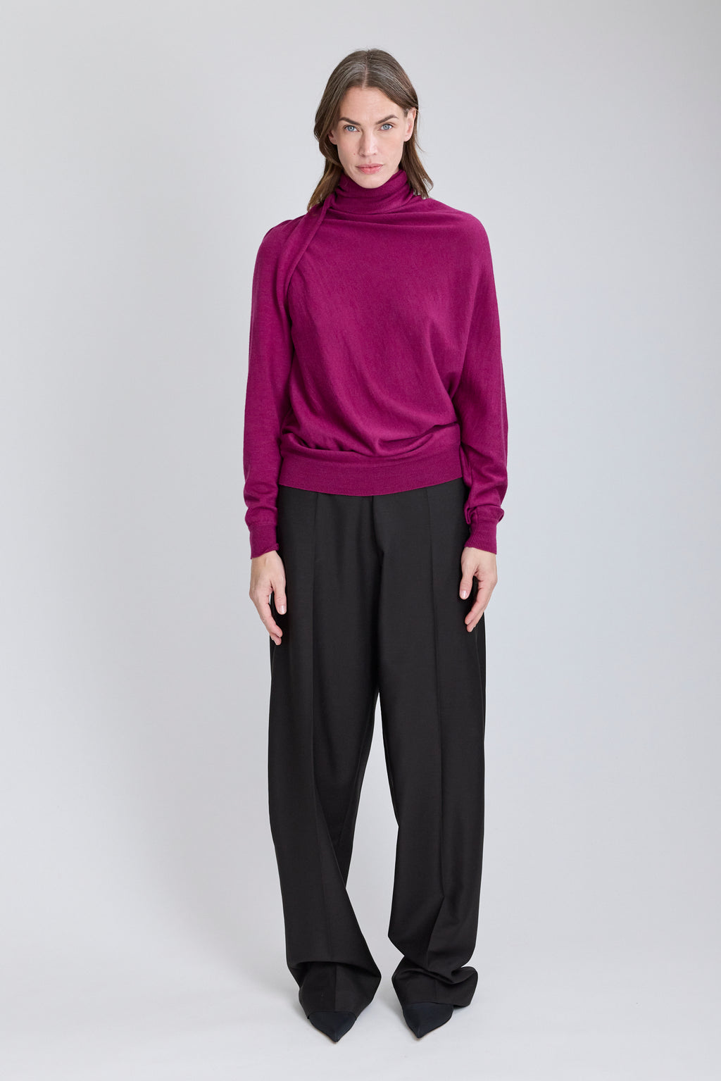 Draped Sweater - Viola