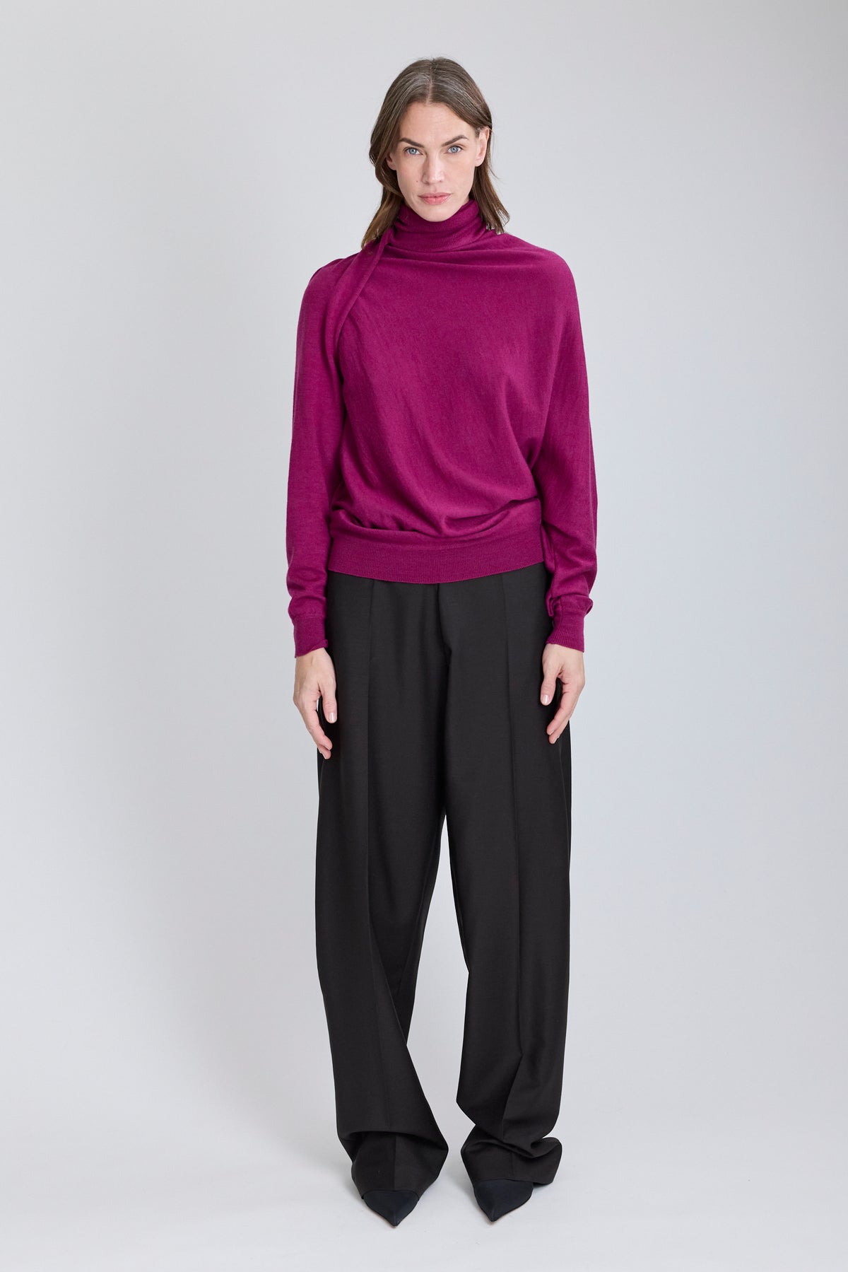 Draped Sweater - Viola