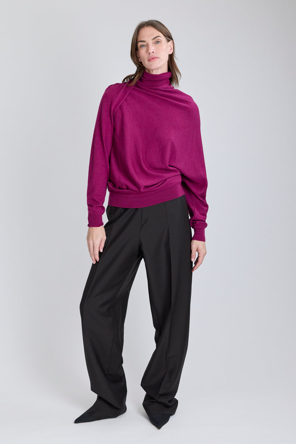 Draped Sweater - Viola