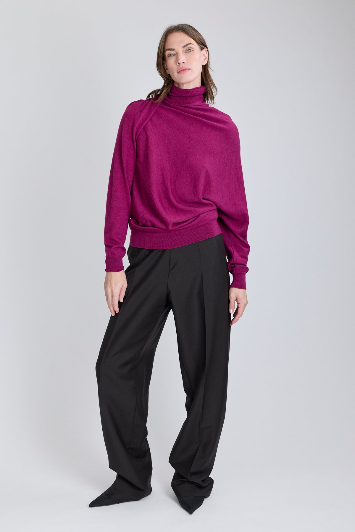 Draped Sweater - Viola
