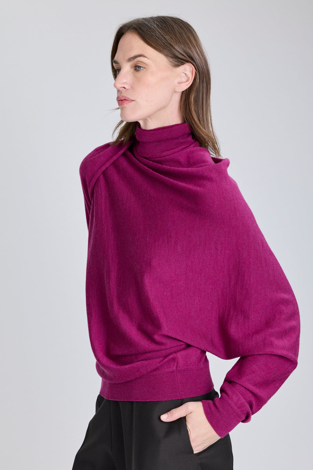 Draped Sweater - Viola