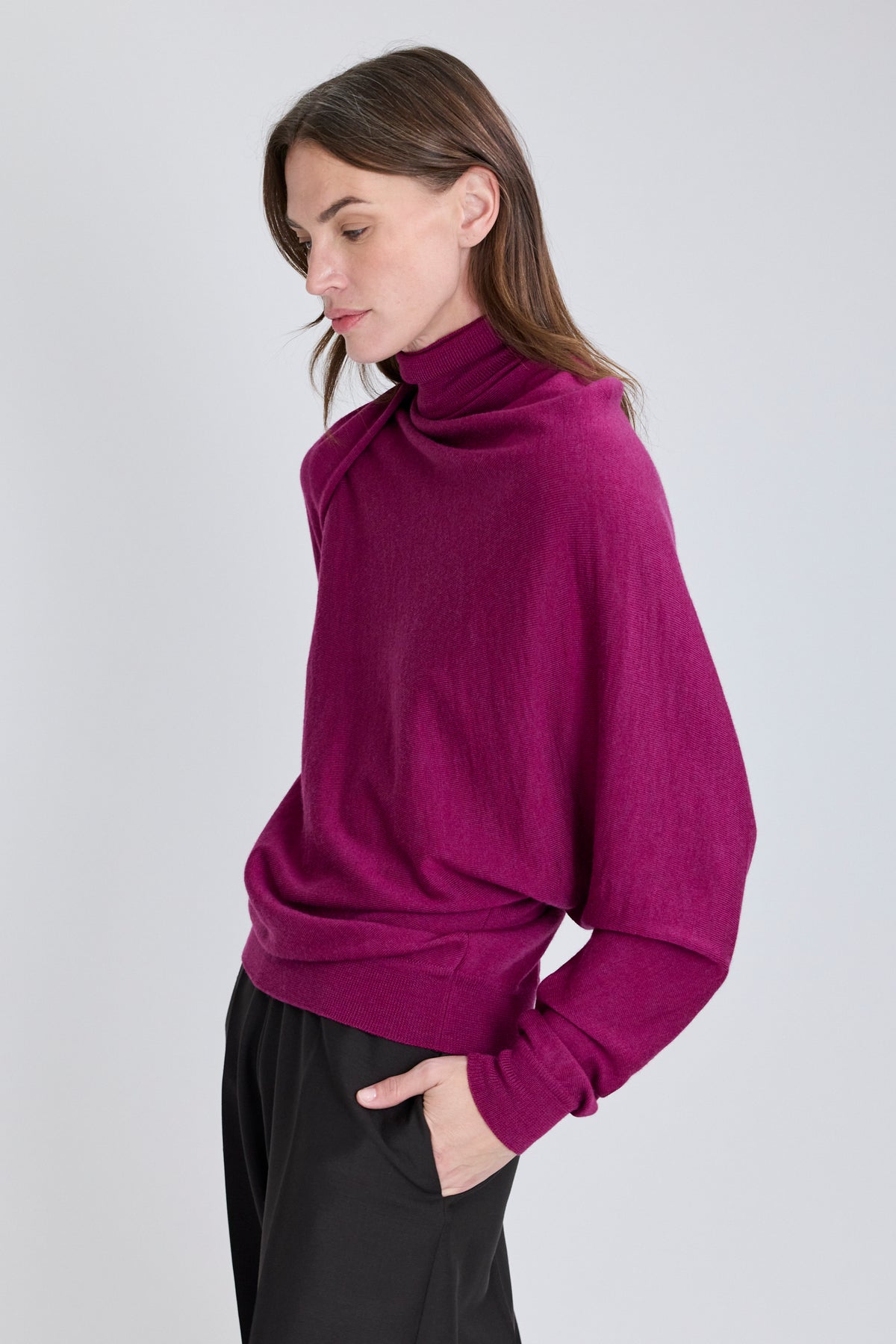 Draped Sweater - Viola