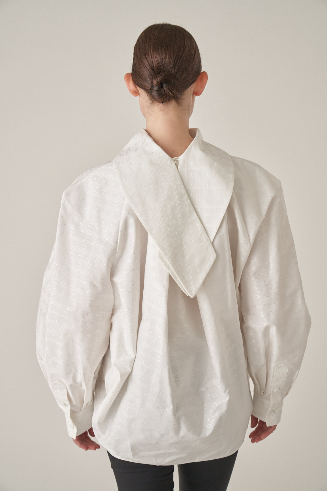 Check and Dots Jacquard Top