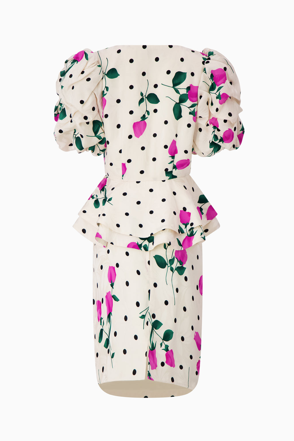 White Suit with Rose Print
