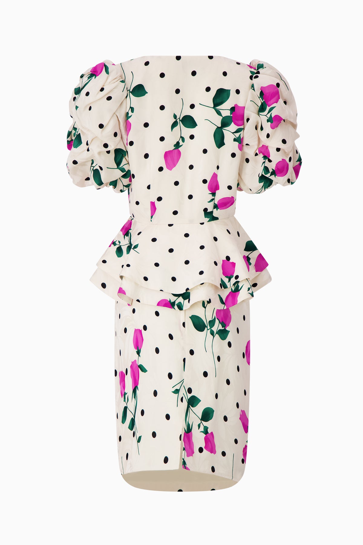 White Suit with Rose Print
