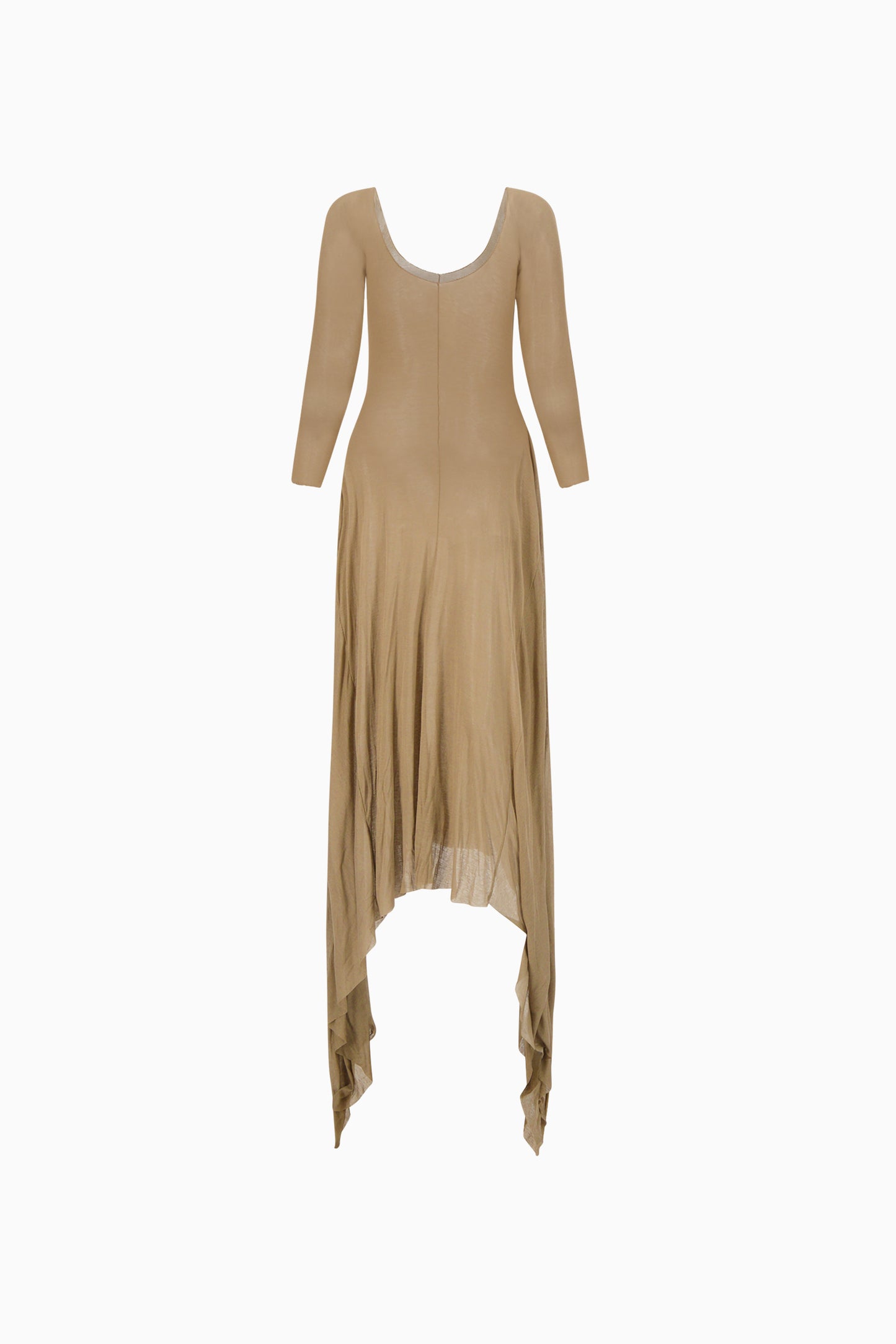 Bias Jersey Gown - Taupe Brown