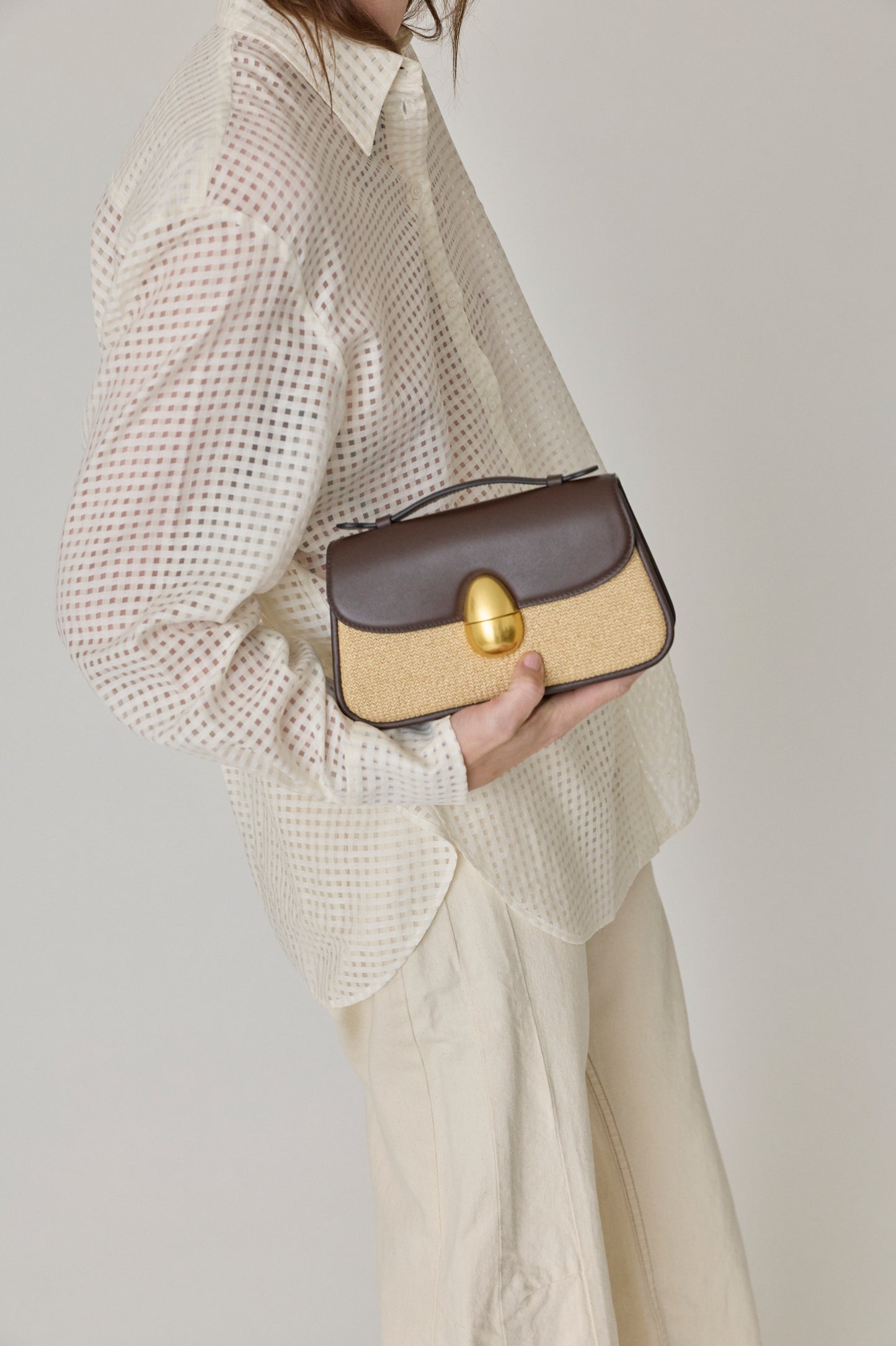 Phoenix 1.0 Bag - Raffia & Dark Chocolate