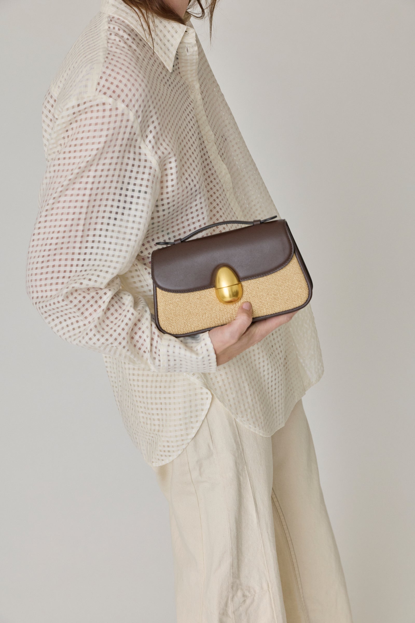 Phoenix 1.0 Bag - Raffia & Dark Chocolate