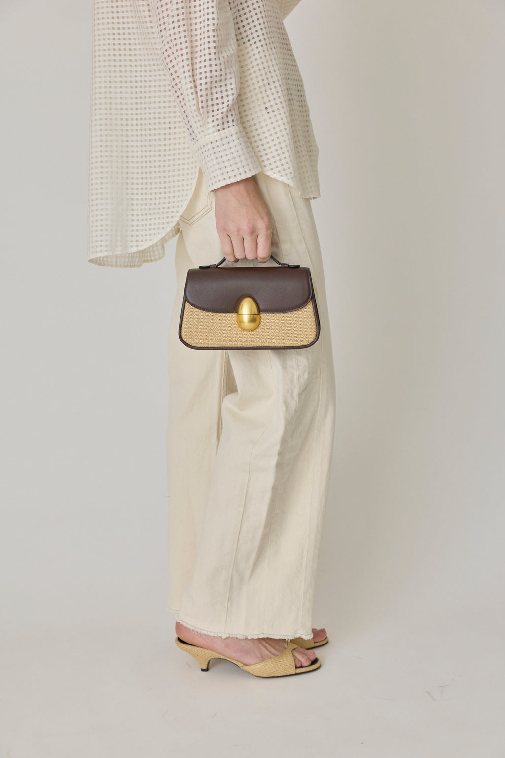 Phoenix 1.0 Bag - Raffia & Dark Chocolate