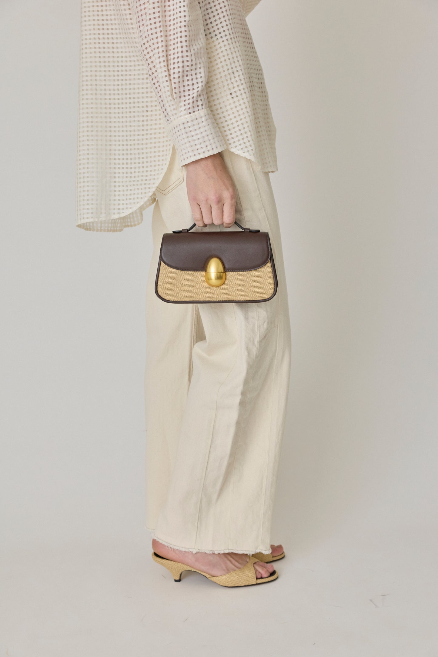 Phoenix 1.0 Bag - Raffia & Dark Chocolate
