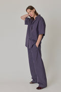 Drawcord Pant - Navy/White Stripe