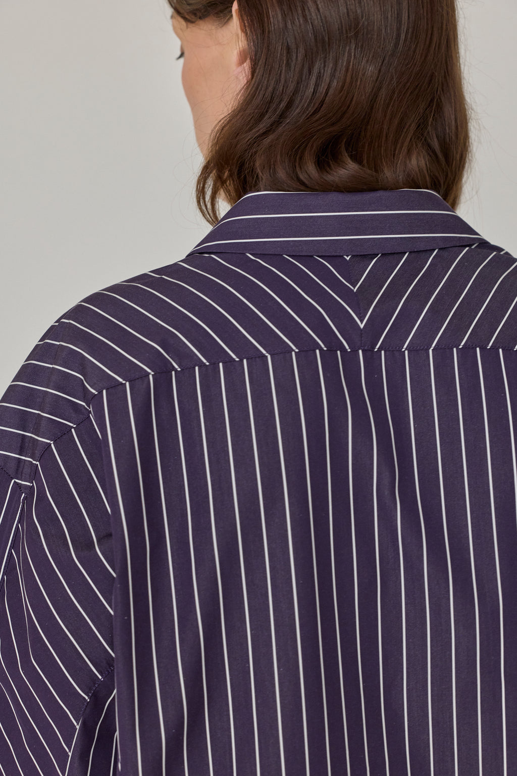 Short Sleeve Shirt - Navy/White Stripe
