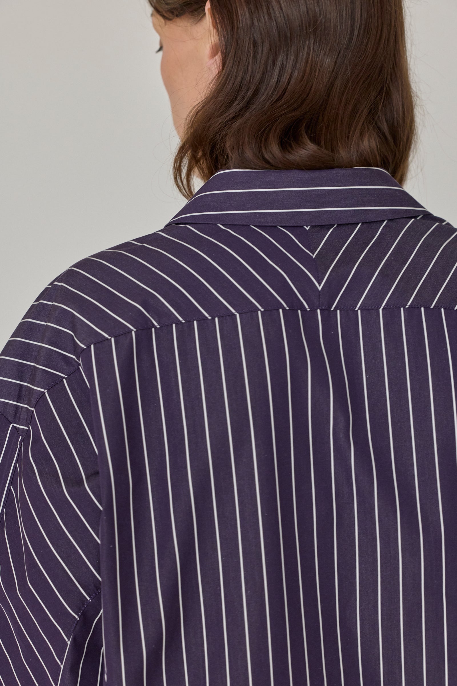 Short Sleeve Shirt - Navy/White Stripe