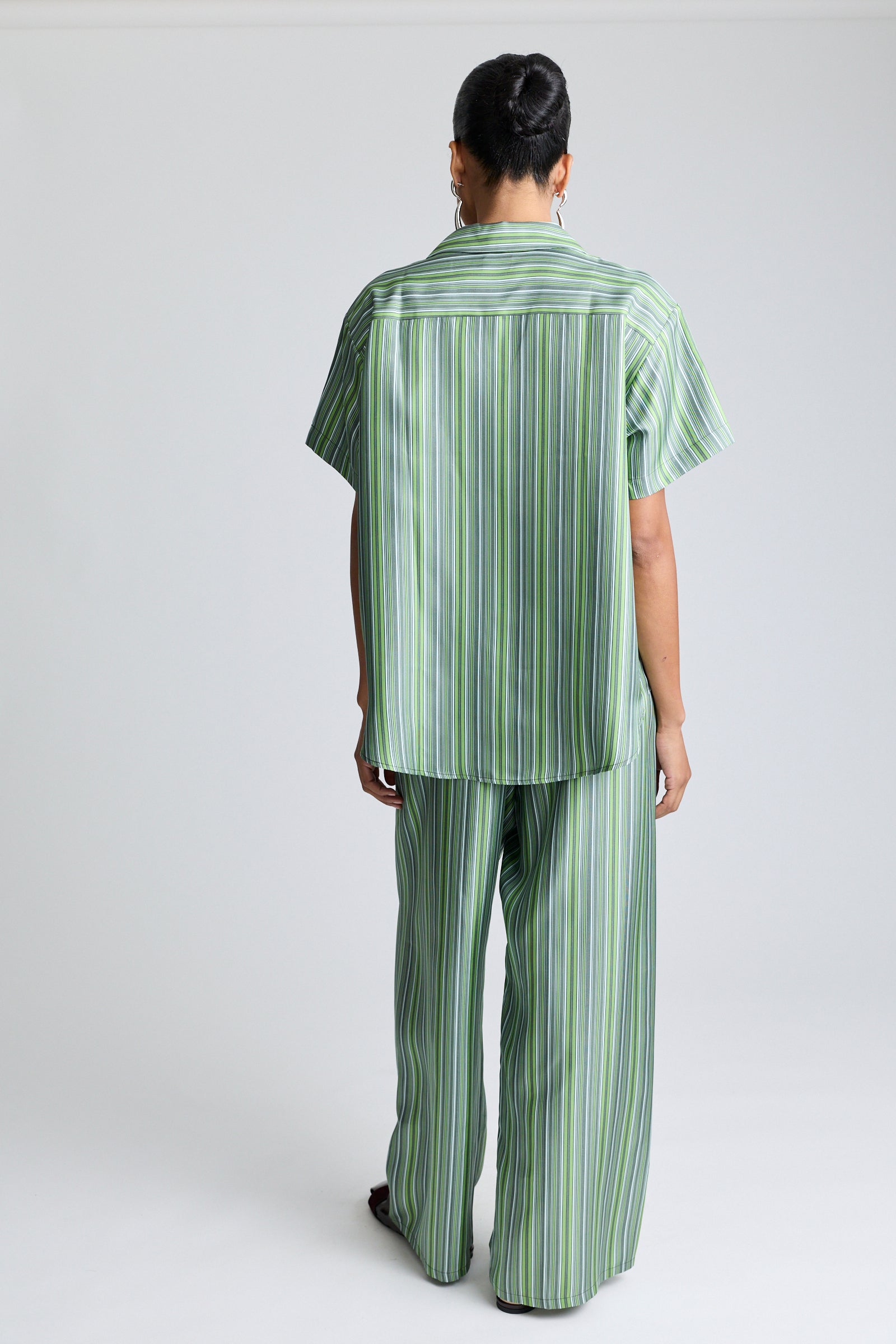 Silk Notched Collar Shirt - Abruzzo Stripe