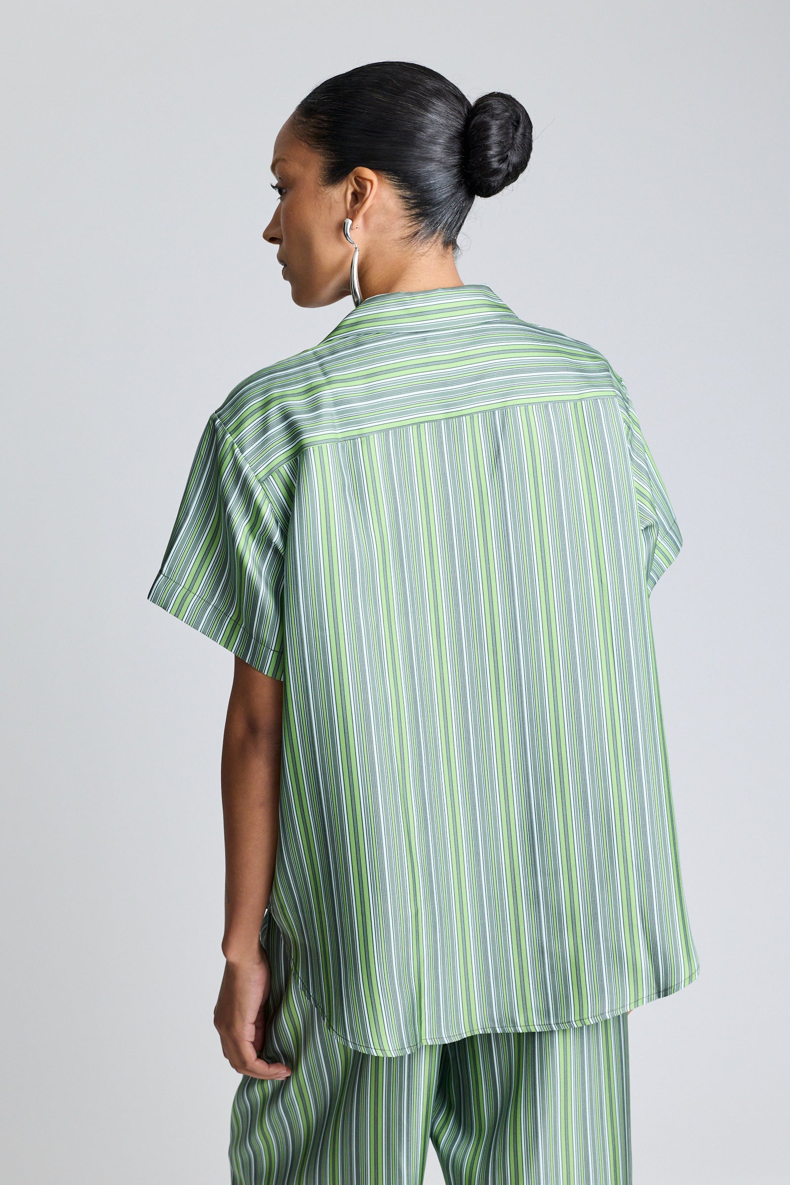 Silk Notched Collar Shirt - Abruzzo Stripe