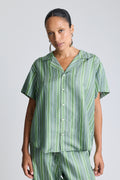 Silk Notched Collar Shirt - Abruzzo Stripe