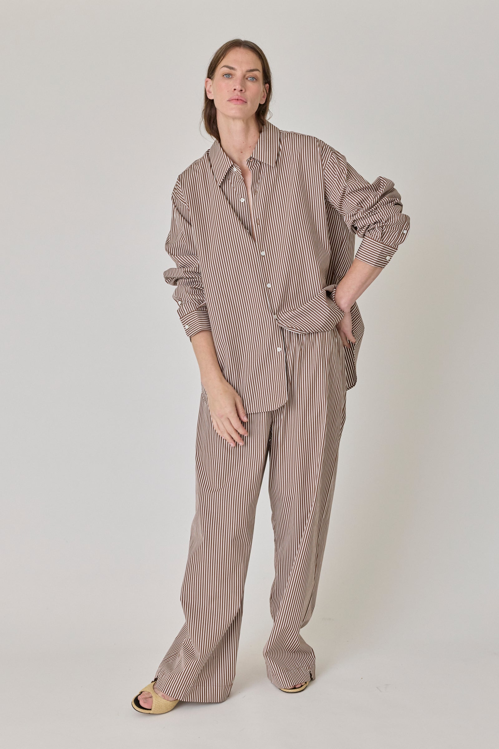 Classic Poplin Shirt - Cortado Stripe