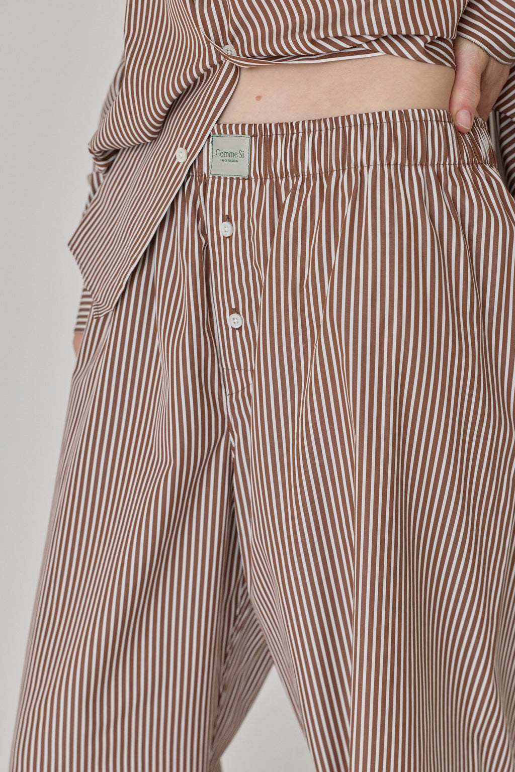 Poplin Lounge Pant - Cortado Stripe