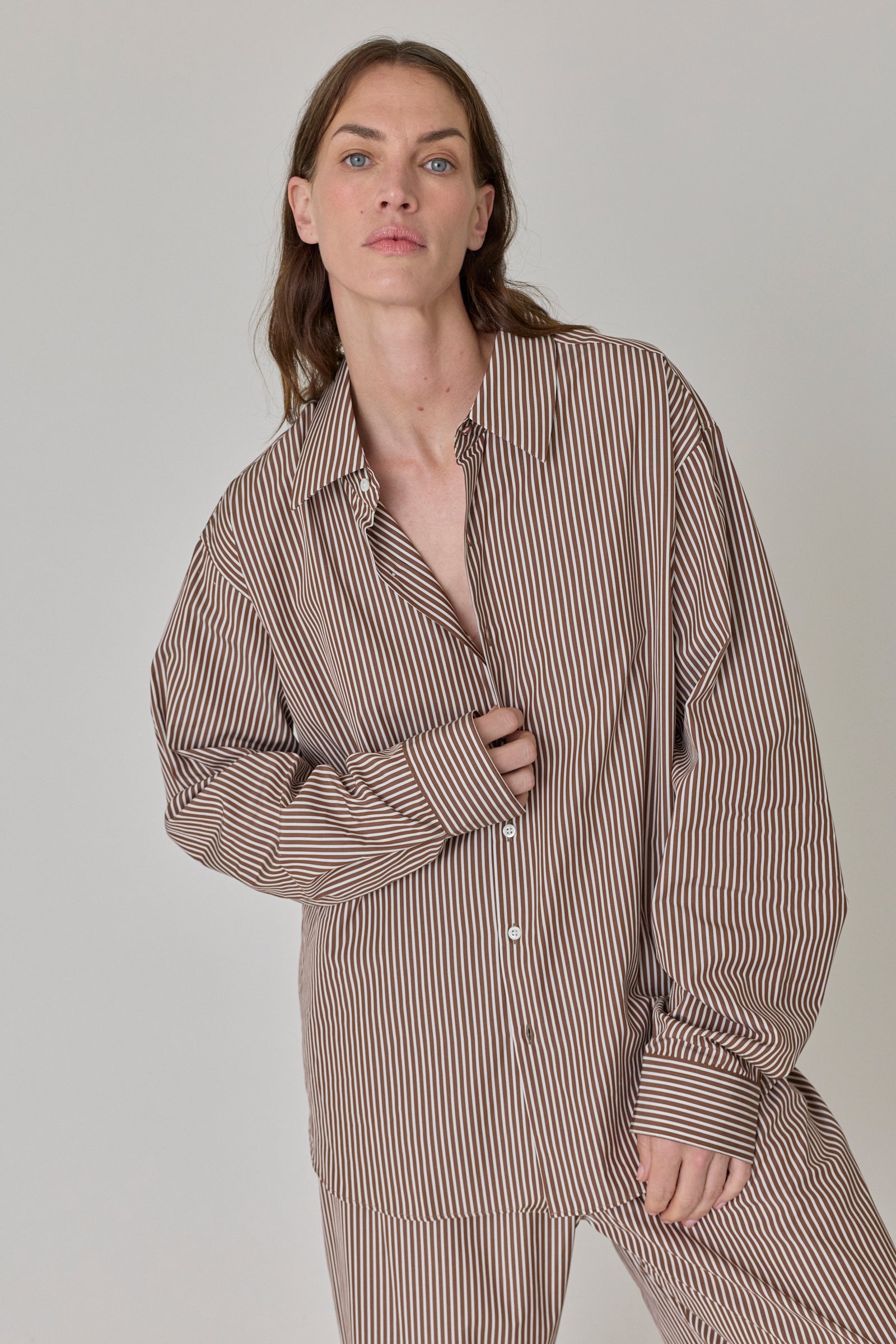 Classic Poplin Shirt - Cortado Stripe