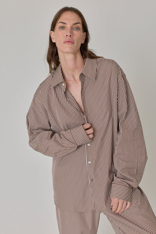 Classic Poplin Shirt - Cortado Stripe