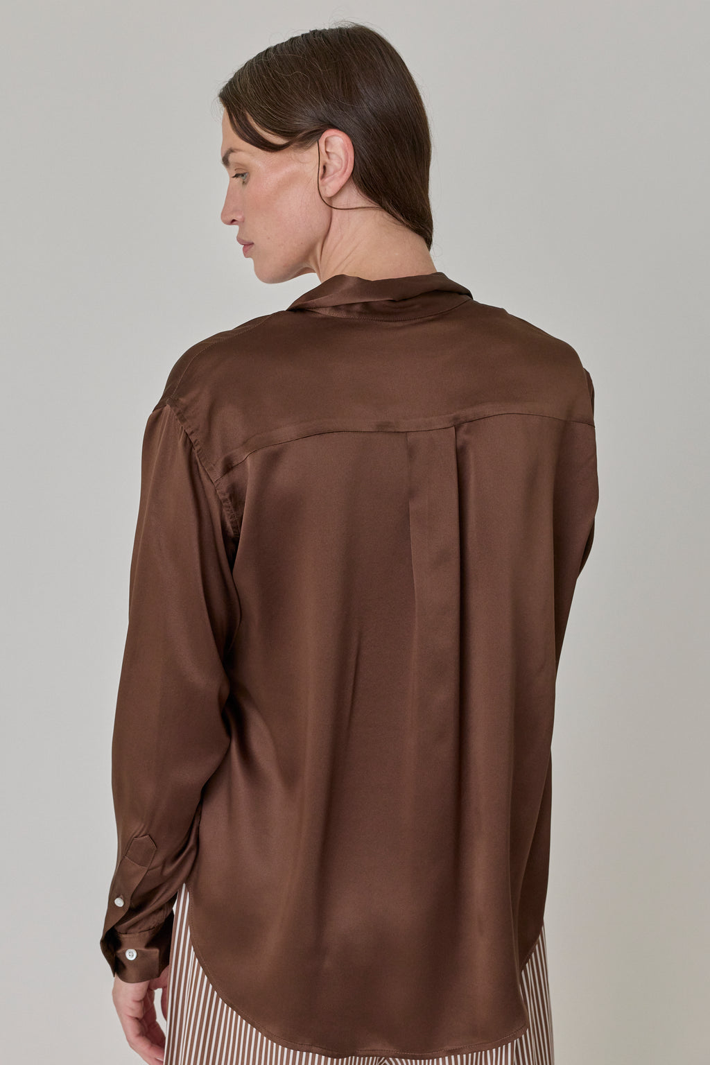 Silk Shirt - Espresso