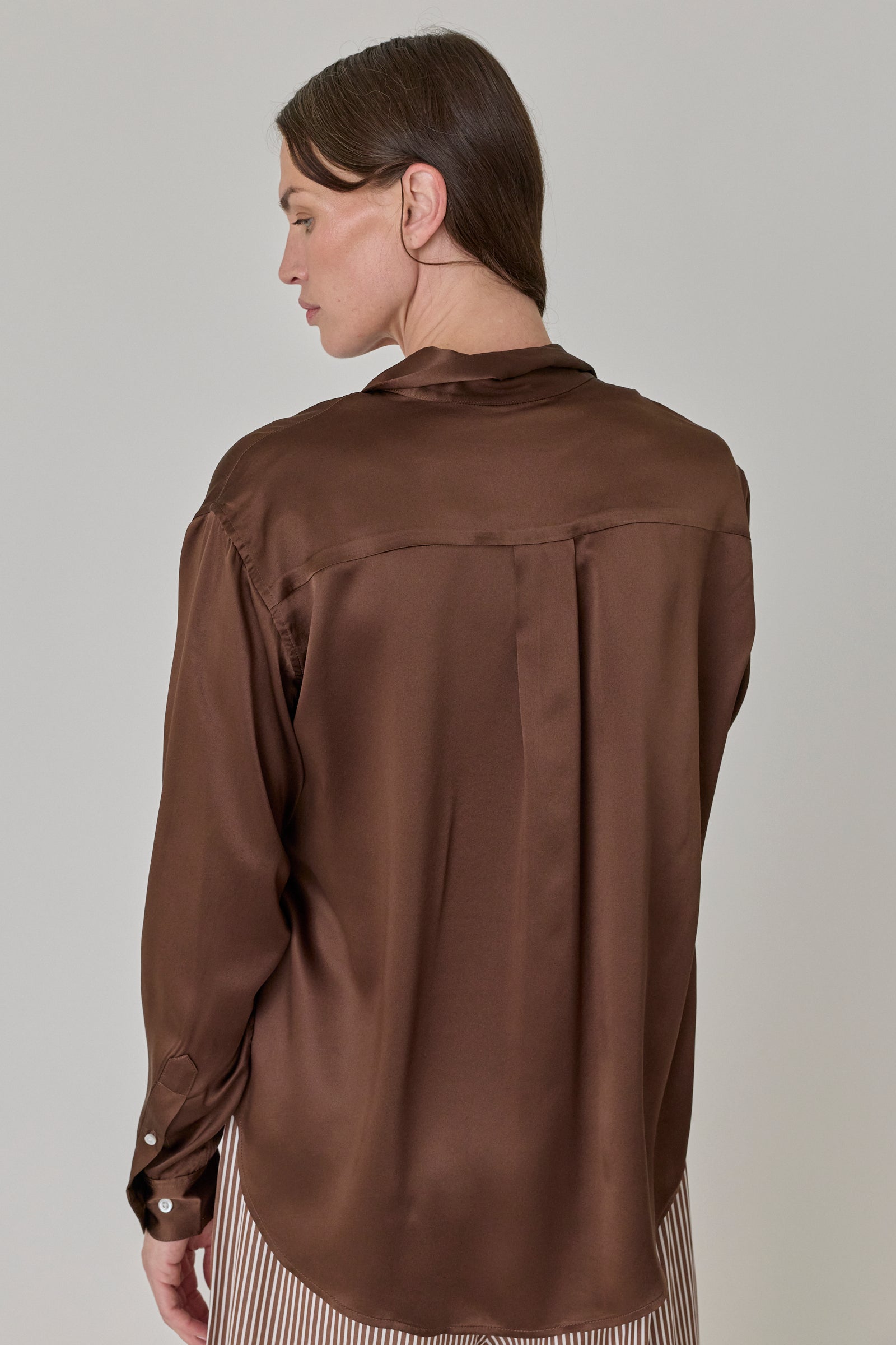 Silk Shirt - Espresso